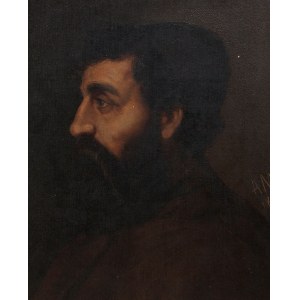 Aleksander Mroczkowski (1850 Krakov - 1927 Stubno u Przemyšle), Portrét mnicha, 1873