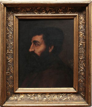 Aleksander Mroczkowski (1850 Kraków - 1927 Stubno k. Przemyśla), Portret mnicha, 1873