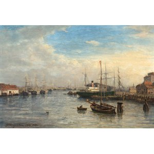 Friedrich Ernst Morgenstern (1853 Frankfurt am Main - 1919 there), Port of Stettin, 1878