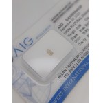 Prírodný diamant 0,09 ct Si AIG Milan