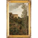 VALERIO LACCETTI (Vasto 1836-Roma 1909), Landscape with pulley person