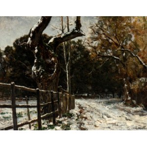 VALERIO LACCETTI (Vasto 1836-Roma 1909), Snowy landscape