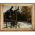 VALERIO LACCETTI (Vasto 1836-Roma 1909), Snowy landscape