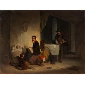 GIUSEPPE MAZZA (Milano 1817-1884), Family portait