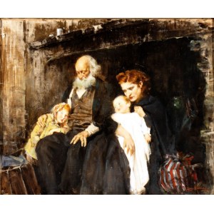 FRANCESCO LONGO MANCINI (Catania 1880-Roma 1954), Family portrait