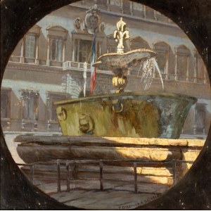 PIETRO D'ACHIARDI (Pisa 1879-Roma 1940), Piazza Farnese Fountain in Rome