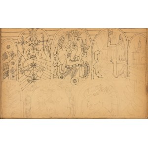 FORTUNATO DEPERO (Fondo 1892-Rovereto 1960), Sketch for wall decor