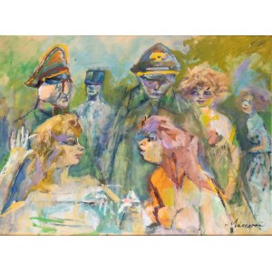 MINO MACCARI (Siena 1898-Roma 1989), Soldiers and girls