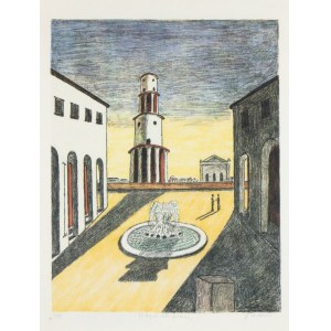 GIORGIO DE CHIRICO (Volo 1888-Roma 1978), Il segreto della fontana