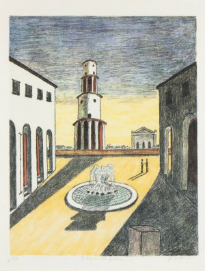 GIORGIO DE CHIRICO (Volo 1888-Roma 1978), Il segreto della fontana