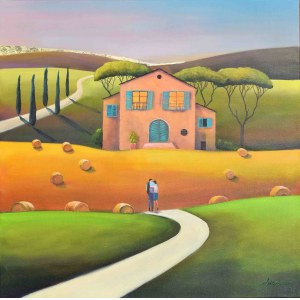 Luiza Los-Plawszewska, Evening walk from the Tuscany series, 2023