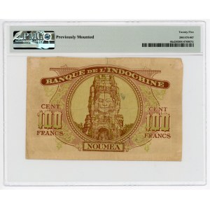 New Caledonia 100 Francs 1943 PMG 25