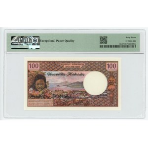 New Hebrides 100 Francs 1975 (ND) PMG 67 EPQ Superb Gem UNC