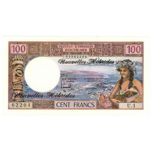 New Hebrides 100 Francs 1975 (ND)