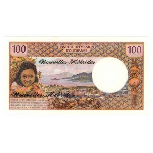 New Hebrides 100 Francs 1975 (ND)