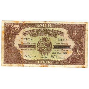 Tonga 4 Shillings 1939