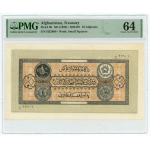 Afghanistan 10 Afghanis 1928 SH 1307 PMG 64 Choice Uncirculated
