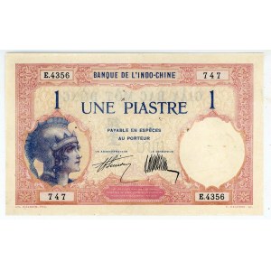 French Indochina 1 Piastre 1921 - 1931 (ND)