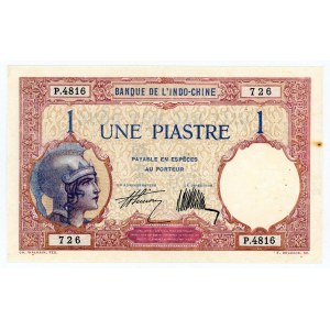 French Indochina 1 Piastre 1921 - 1931 (ND)