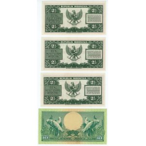 Indonesia Lot of 4 Banknotes 1953