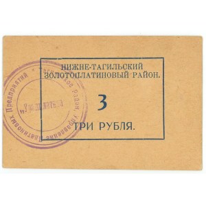 Russia - Urals Nizhny Tagil UralPlatina 3 Roubls 1929 (ND)