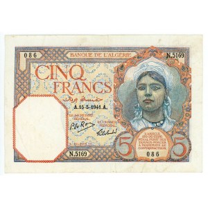 Algeria 5 Francs 1941