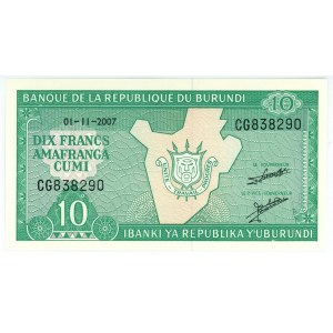 Burundi 10 Francs 2007