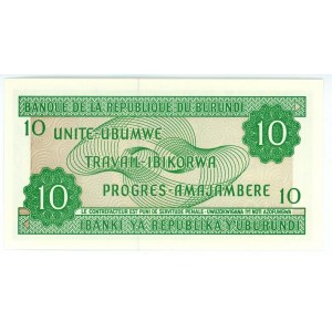 Burundi 10 Francs 2007