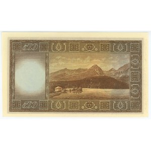 Czechoslovakia 500 Korun 1946 Specimen