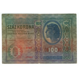 Austria 100 Korona 1920 (1912) Overstamp