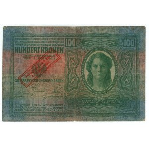 Austria 100 Korona 1920 (1912) Overstamp