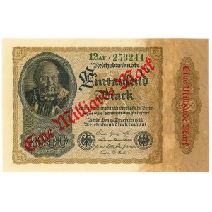 Germany - Weimar Republic 1000000000 Mark 1923 (ND) Overprint