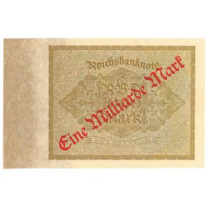 Germany - Weimar Republic 1000000000 Mark 1923 (ND) Overprint
