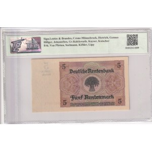 Germany - Weimar Republic 5 Rentenmark 1926 TQG 64