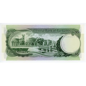 Barbados 5 Dollars 1975 (ND)