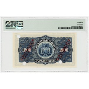 Bolivia 1000 Bolivianos 1928 Color Trial Specimen PMG 64 Choice Uncirculated