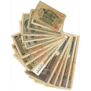 Germany Lot of 14 Banknotes 1916 - 1940