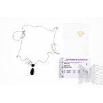 Naszyjnik z Naturalnymi Czarnymi Spinelami 10.56 Ct, Srebro 925, Certyfikat RocksTv