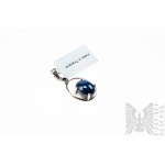 Zawieszka z Naturalnym Niebieskim Szafirem Gwiaździstym 5.80 Ct i Naturalnym Niebieskim Szafirem 0.10 Ct, Srebro 925, Certyfikat RocksTv