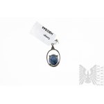 Zawieszka z Naturalnym Niebieskim Szafirem Gwiaździstym 5.80 Ct i Naturalnym Niebieskim Szafirem 0.10 Ct, Srebro 925, Certyfikat RocksTv