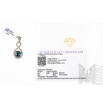 Zawieszka z Naturalnym Azurytem 4 Ct, Srebro 925, Certyfikat Gemporia