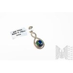 Zawieszka z Naturalnym Azurytem 4 Ct, Srebro 925, Certyfikat Gemporia