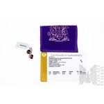 Zawieszka z Naturalnymi Granatami 2.89 Ct i Diamentami 0.01 Ct, Srebro 925, Certyfikat Gemporia