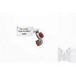 Zawieszka z Naturalnymi Granatami 2.89 Ct i Diamentami 0.01 Ct, Srebro 925, Certyfikat Gemporia