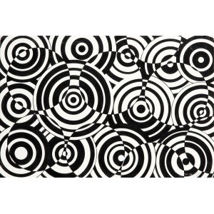 Antonio Asis (1932 Argentyna - 2019 ), Interferencje w czerni i bieli (Interférences en noir et blanc), 1972