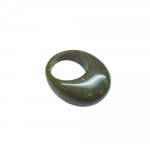 Green mosaic vintage ring