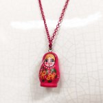 Pink chain with matrioshka