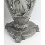 Pair of Art Nouveau vases, plater