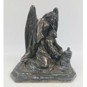 Figurine, silver-plated pewter, 19th century.