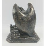 Figurine, silver-plated pewter, 19th century.